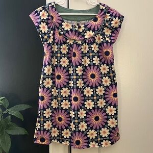Tea Collection Lavender / Green Geometric Tunic Dress | Size 7 | 100% Cotton
